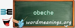 WordMeaning blackboard for obeche